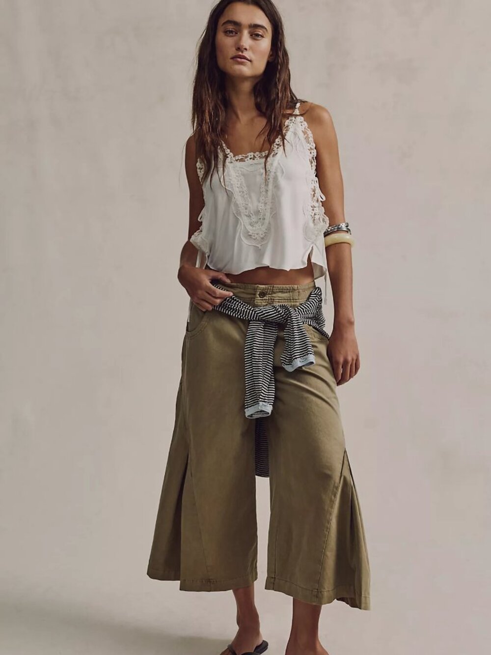 Two Step Crop Chino Pants